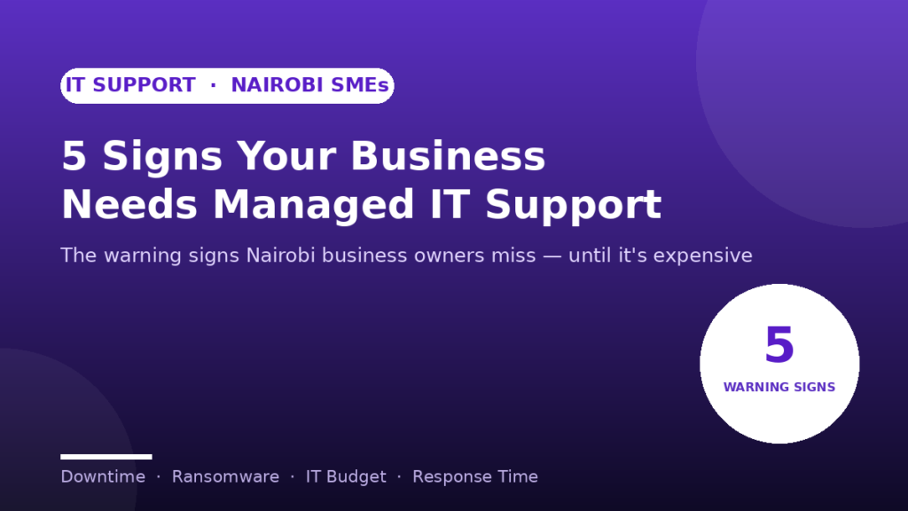 Signs Your Business Needs Managed IT Support (2026) Signs Your Business Needs Managed IT Support